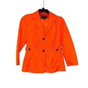 Banana Republic‎ Orange Textured Tailored Blazer Jacket Women’s Size 6